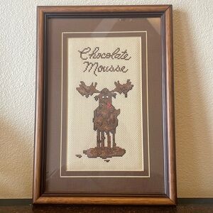 Chocolate Mousse‎ Framed Embroidery Art